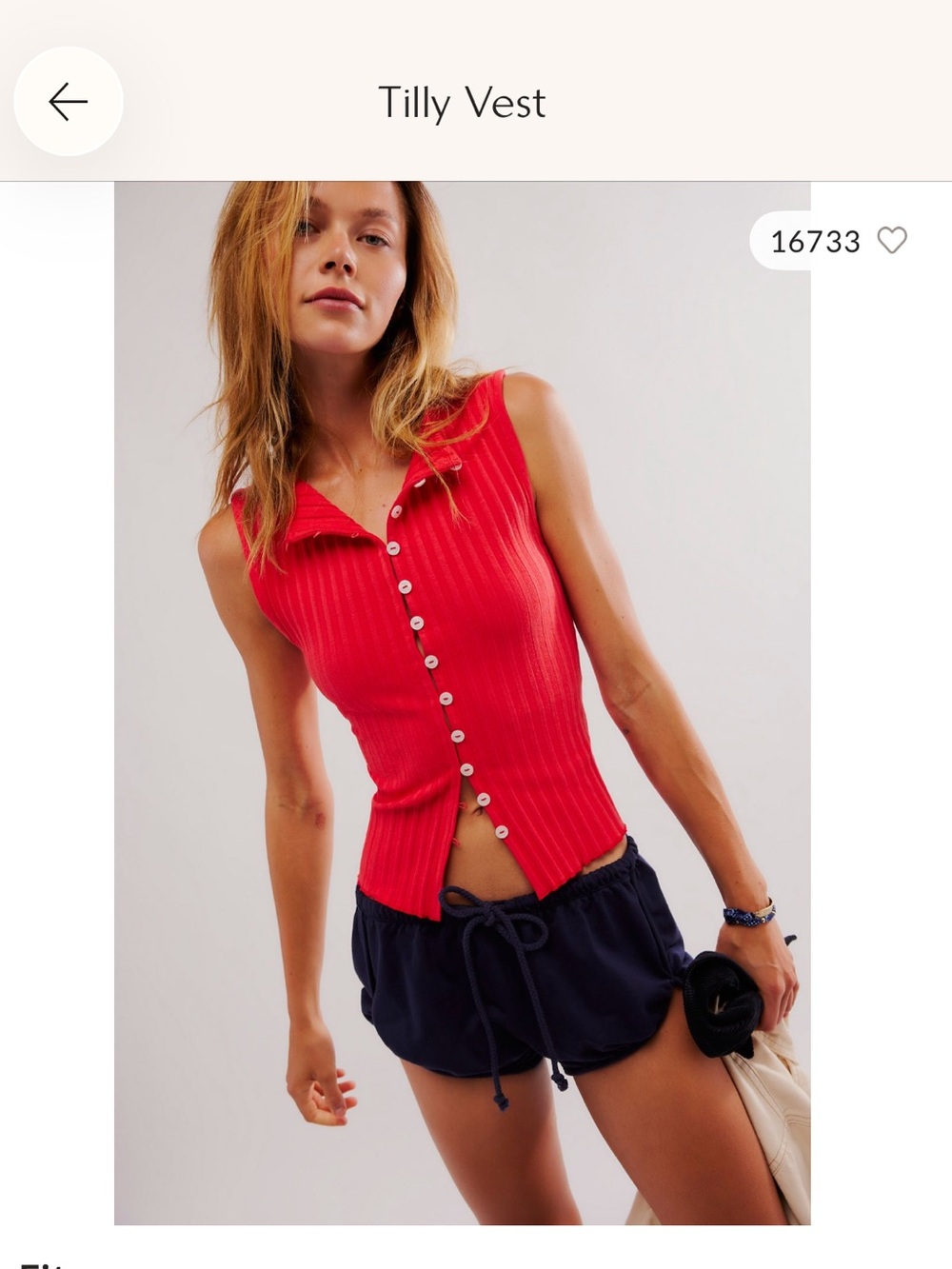 NWOT Free people tilly vest - Picture 5 of 5